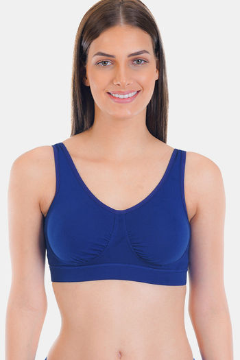 Blue sports sales bra